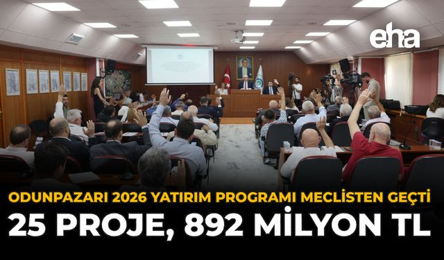 Odunpazarı 2026 Yatırım Programı Meclisten Geçti: 25 Proje, 892 Milyon TL