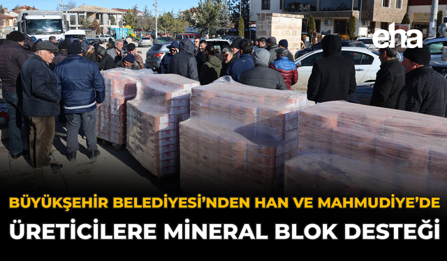 Büyükşehir Belediyesi’nden Han ve Mahmudiye’de Üreticilere Mineral Blok Desteği