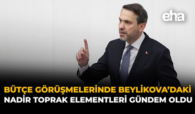 Bütçe Görüşmelerinde Beylikova’daki Nadir Toprak Elementleri Gündem Oldu