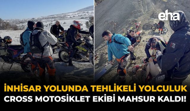 İnhisar Yolunda Tehlikeli Yolculuk: Cross Motosiklet Ekibi Mahsur Kaldı!