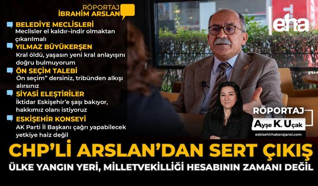 CHP’li Arslan’dan Sert Çıkış: Ülke Yangın Yeri, Milletvekilliği Hesabının Zamanı Değil