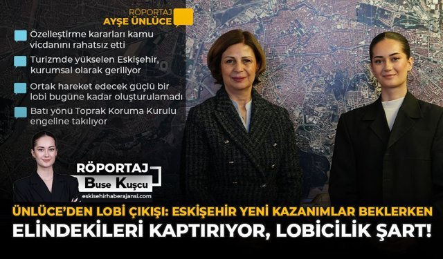 Ünlüce’den Lobi Çıkışı: Eskişehir Yeni Kazanımlar Beklerken Elindekileri Kaptırıyor, Lobicilik Şart!