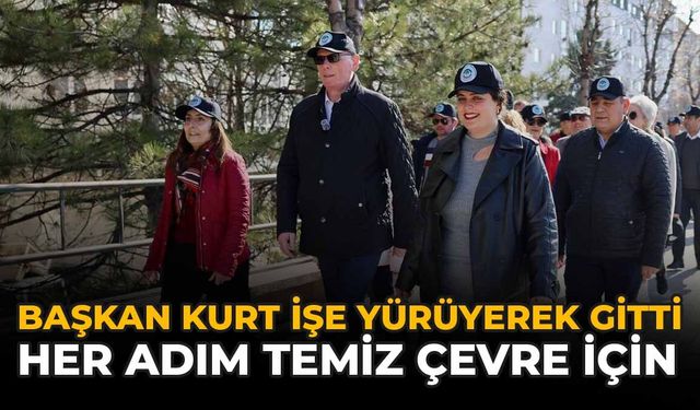 Başkan Kurt İşe Yürüyerek Gitti: "Her Adım Temiz Çevre İçin"