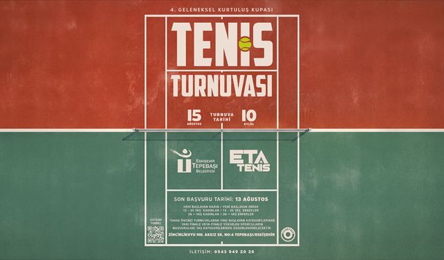 Eskişehir'de Kurtuluş Kupası Tenis Turnuvası Başlıyor: Katılım Ücretsiz
