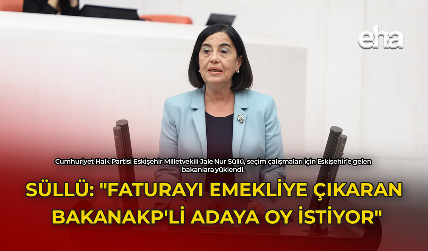 Süllü: "Faturayı Emekliye Çıkaran Bakan AKP'li Adaya Oy İstiyor"