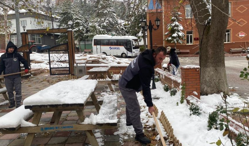 İnönü'de Yaya Yolları ve Caddeler Açıldı