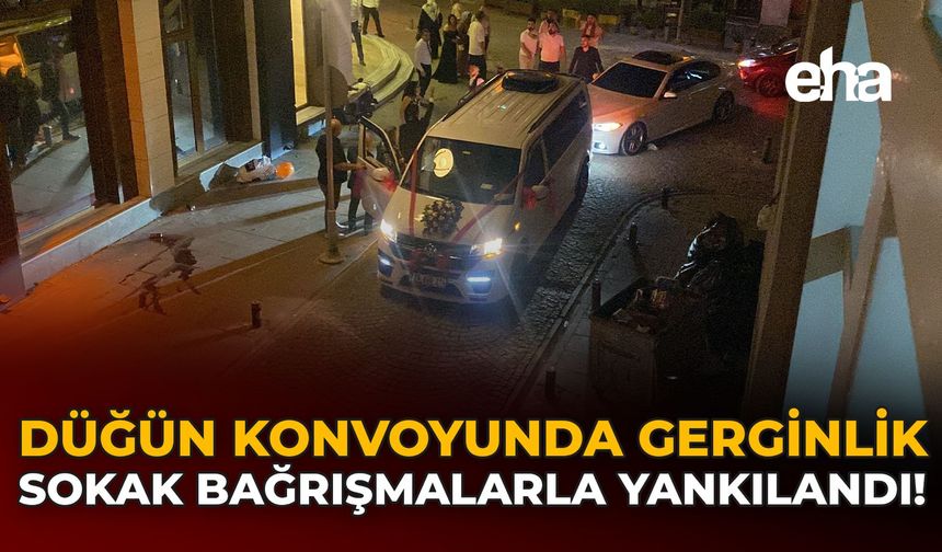 Düğün Konvoyunda Gerginlik: Sokak Bağrışmalarla Yankılandı!