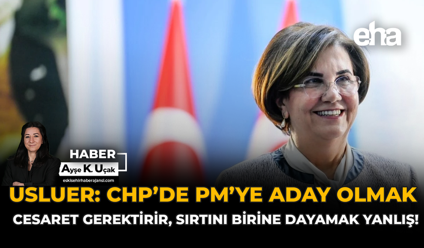 Usluer: CHP’de PM’ye aday olmak cesaret gerektirir, sırtını birine dayamak yanlış!