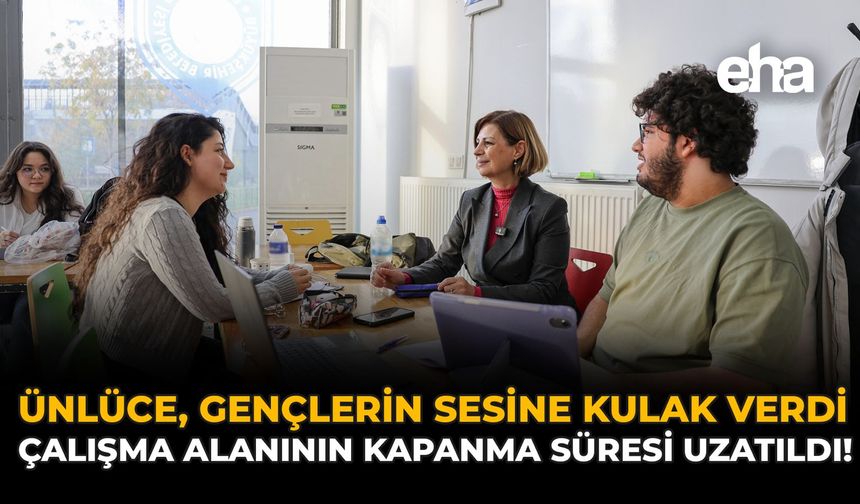 Ünlüce, Gençlerin Sesine Kulak Verdi: Çalışma Alanının Kapanma Süresi Uzatıldı!