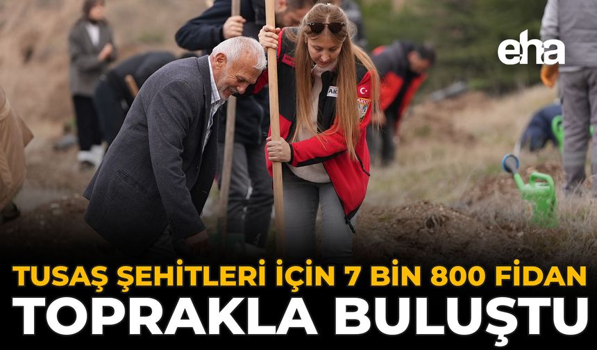 TUSAŞ Şehitleri İçin 7 Bin 800 Fidan Toprakla Buluştu