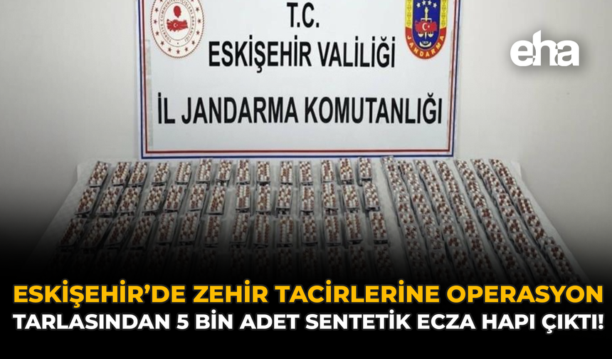 Eskişehir'de Zehir Tacirlerine Operasyon: Tarlasından 5 Bin Adet Sentetik Ecza Hapı Çıktı!