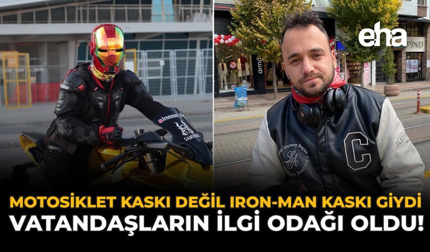 Motosiklet Kaskı Değil Iron-Man Kaskı Giydi: Vatandaşların İlgi Odağı Oldu!