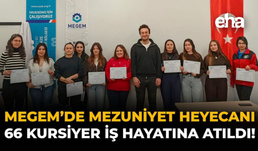 MEGEM'de Mezuniyet Heyecanı: 66 Kursiyer İş Hayatına Atıldı!