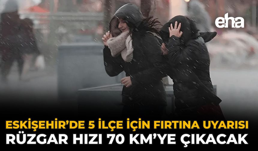 Eskişehir’de 5 İlçe İçin Fırtına Uyarısı: Rüzgâr Hızı 70 Km’ye Çıkacak