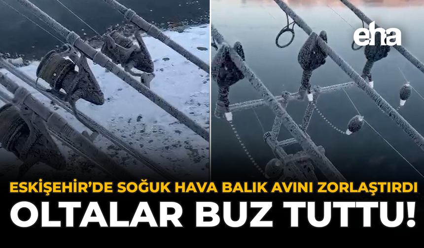 Eskişehir'de Soğuk Hava Balık Avını Zorlaştırdı: Oltalar Buz Tuttu!