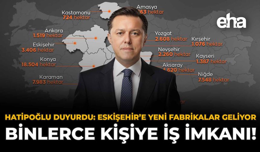 Hatipoğlu Duyurdu: Eskişehir’e Yeni Fabrikalar Geliyor, Binlerce Kişiye İş İmkanı!
