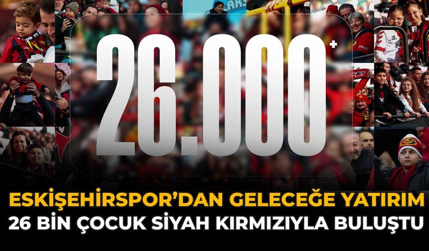 Eskişehirspor’dan Geleceğe Yatırım: 26 Bin Çocuk Siyah Kırmızıyla Buluştu