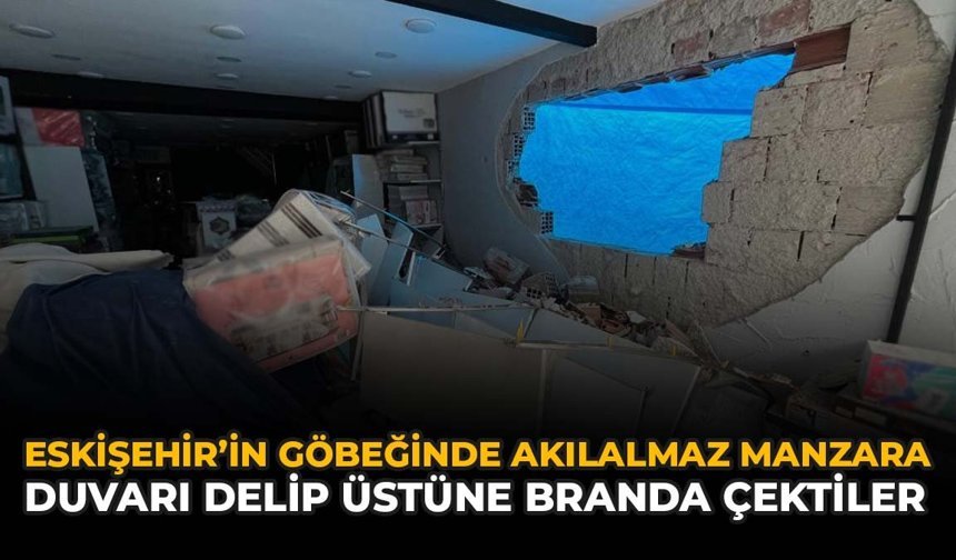 Eskişehir'in Göbeğinde Akılalmaz Manzara: Duvarı Delip Üstüne Branda Çektiler