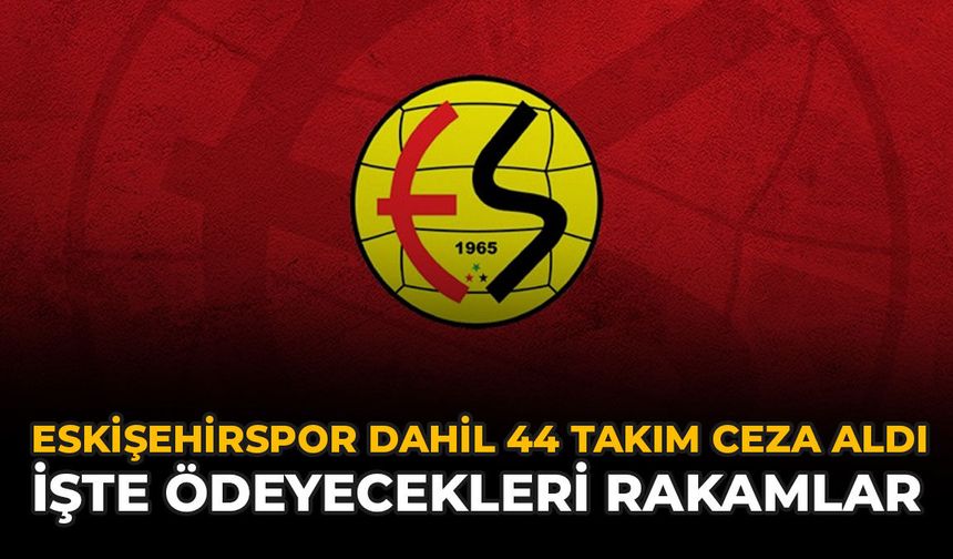 Eskişehirspor Dahil 44 Takım Ceza Aldı: İşte Ödeyecekleri Rakamlar