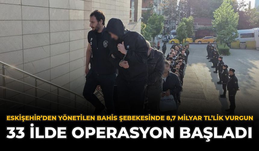 Eskişehir'den Yönetilen Bahis Şebekesinde 8,7 Milyar TL'lik Vurgun: 33 İlde Operasyon Başladı