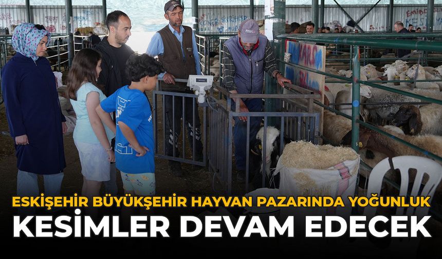 Eskişehir Büyükşehir Hayvan Pazarında Yoğunluk: Kesimler Devam Edecek