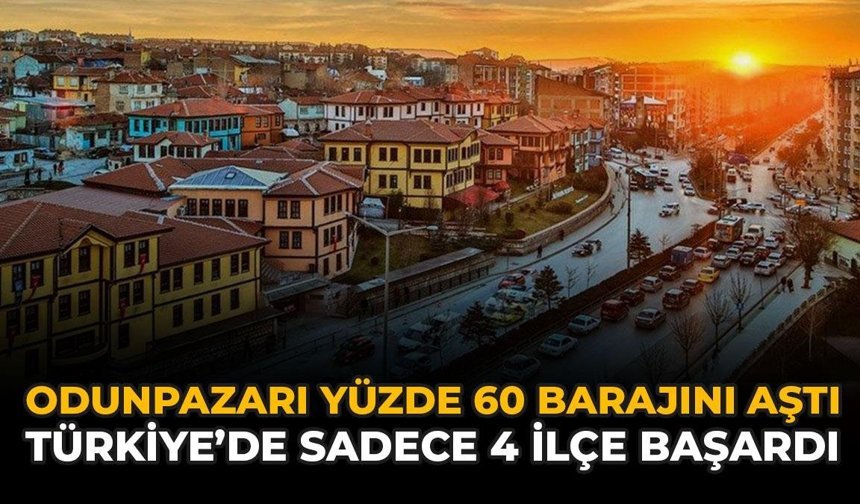 Odunpazarı Yüzde 60 Barajını Aştı: Türkiye'de Sadece 4 İlçe Başardı