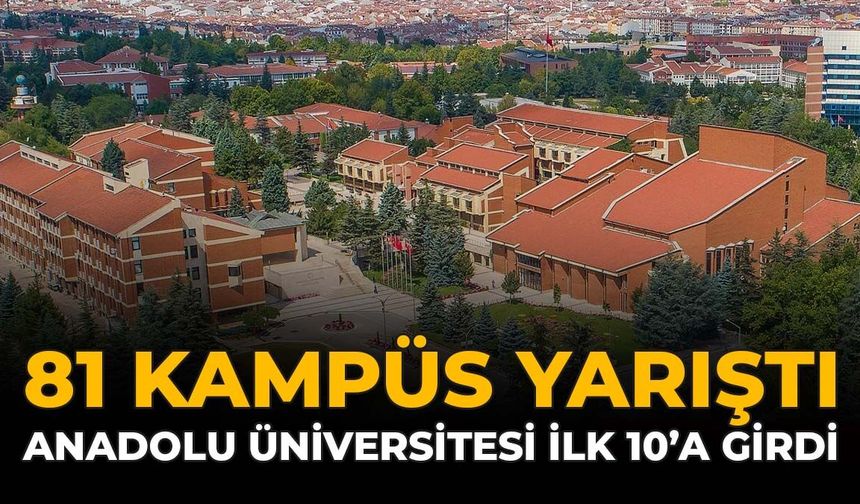81 Kampüs Yarıştı: Anadolu Üniversitesi İlk 10’a Girdi