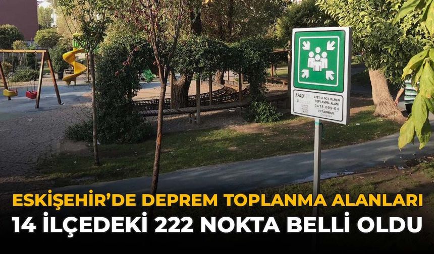 Eskişehir'de Deprem Toplanma Alanları: 14 İlçedeki 222 Nokta Belli Oldu