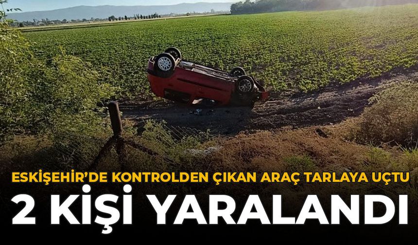 Eskişehir'de Kontrolden Çıkan Araç Tarlaya Uçtu: 2 Kişi Yaralandı