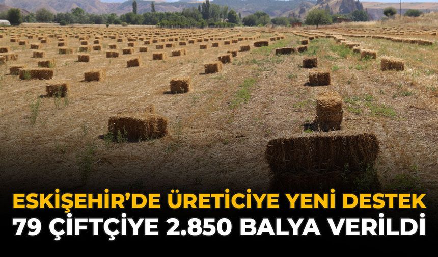 Eskişehir'de Üreticiye Yeni Destek: 79 Çiftçiye 2.850 Balya Verildi
