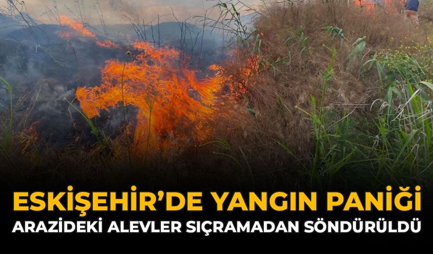 Eskişehir'de Yangın Paniği: Arazideki Alevler Sıçramadan Söndürüldü