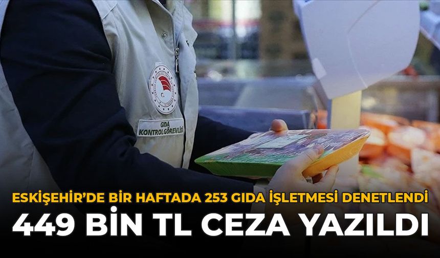 Eskişehir’de Bir Haftada 253 Gıda İşletmesi Denetlendi: 449 Bin TL Ceza Yazıldı