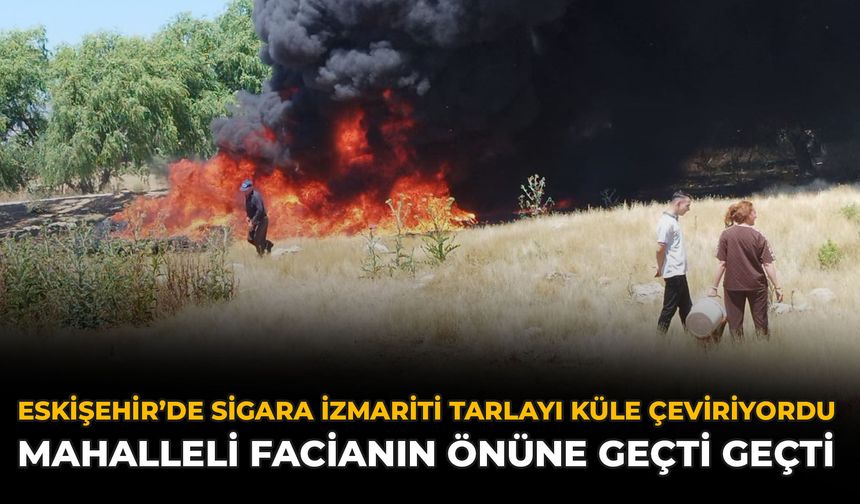 Eskişehir’de Sigara İzmariti Tarlayı Küle Çeviriyordu: Mahalleli Facianın Önüne Geçti