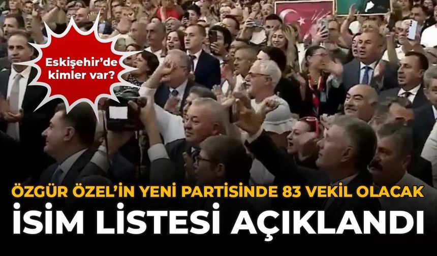 Özgür Özel'in Yeni Partisinde 83 Vekil Olacak: İsim Listesi Açıklandı