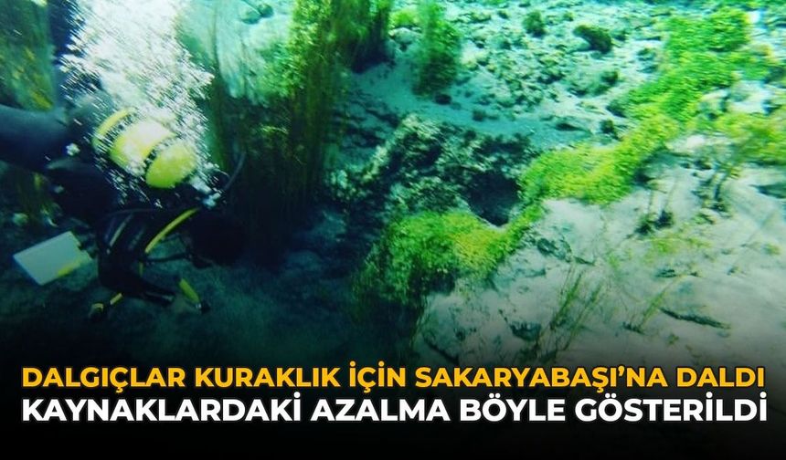 Dalgıçlar Kuraklık İçin Sakaryabaşı'na Daldı: Kaynaklardaki Azalma Böyle Görüntülendi