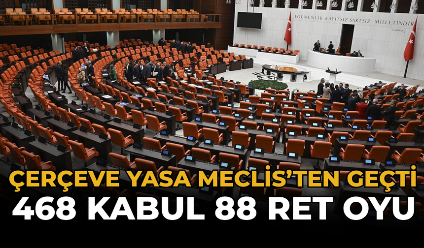 Çerçeve Yasa Meclis’ten Geçti: 468 kabul, 88 ret oyu