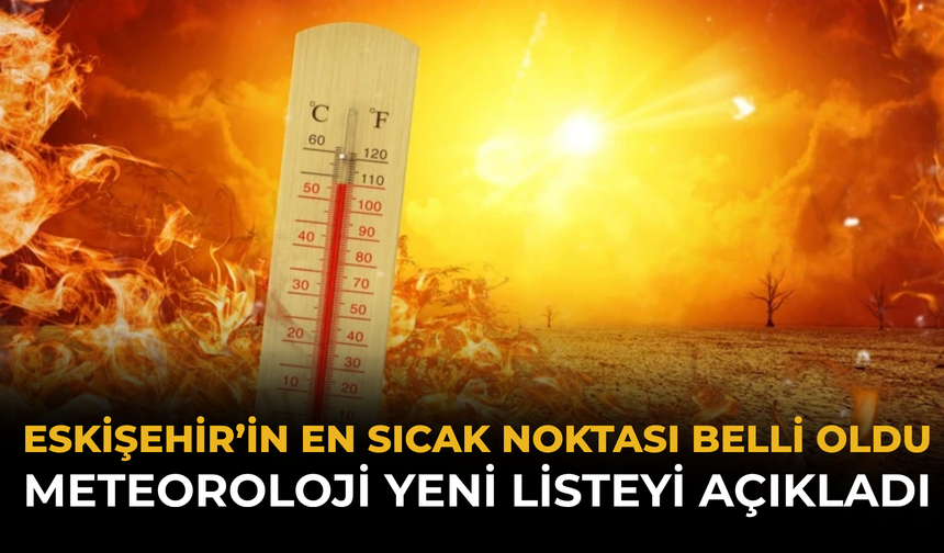 Eskişehir'in En Sıcak Noktası Belli Oldu: Meteoroloji Yeni Listeyi Açıkladı