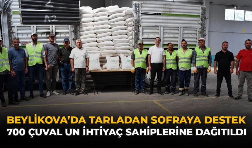 Beylikova’da Tarladan Sofraya Destek: 700 Çuval Un İhtiyaç Sahiplerine Dağıtıldı