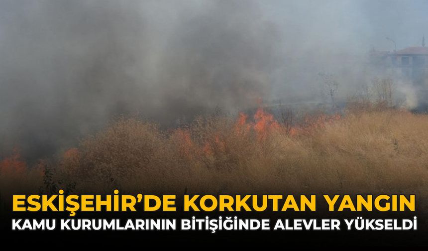 Eskişehir'de Korkutan Yangın: Kamu Kurumlarının Bitişiğinde Alevler Yükseldi!