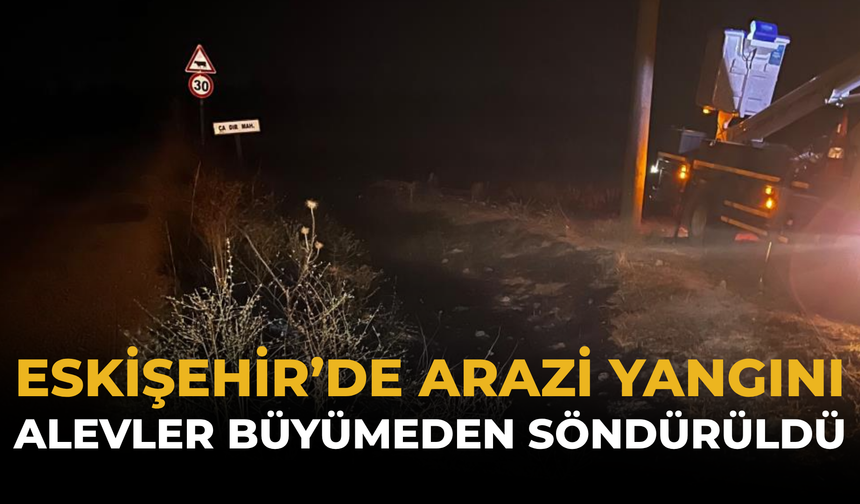 Eskişehir’de Arazi Yangını: Alevler Büyümeden Söndürüldü