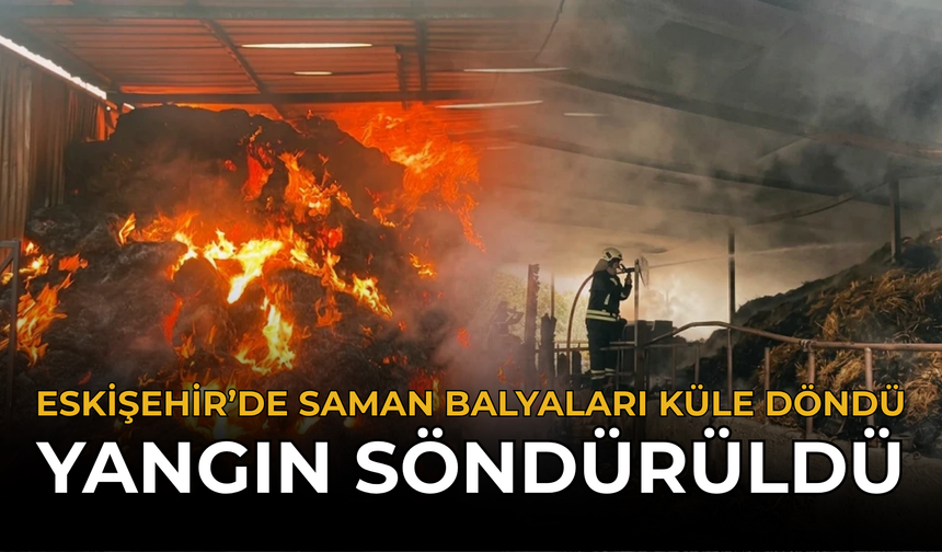 Eskişehir’de Saman Balyaları Küle Döndü: Yangın Söndürüldü