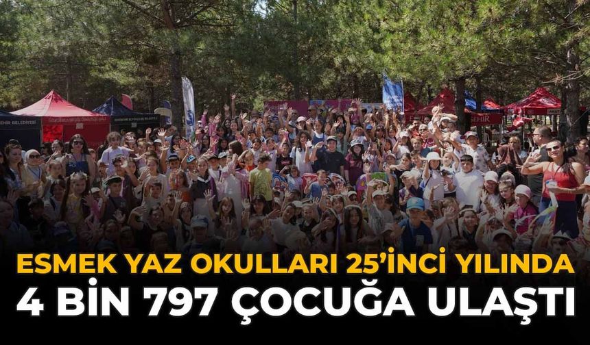 ESMEK Yaz Okulları 25'inci Yılında 4 Bin 797 Çocuğa Ulaştı