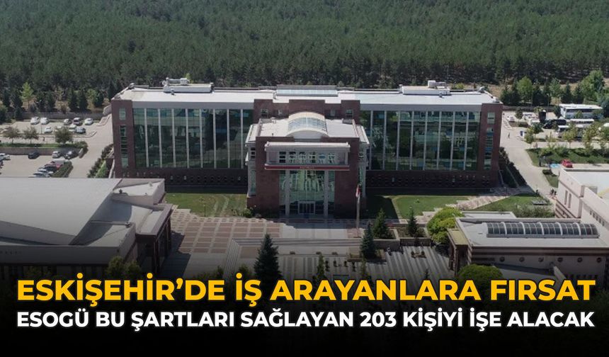 Eskişehir'de İş Arayanlara Fırsat: ESOGÜ Bu Şartları Sağlayan 203 Kişiyi İşe Alacak