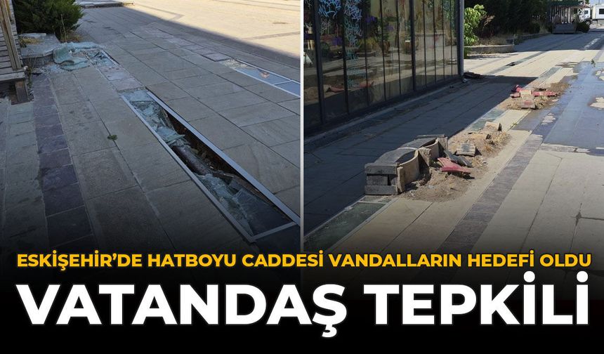 Eskişehir'de Hatboyu Caddesi Vandalların Hedefi Oldu: Vatandaş Tepkili