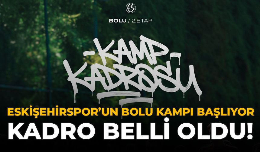 Eskişehirspor'un Bolu Kampı Başlıyor: Kadro Belli Oldu!