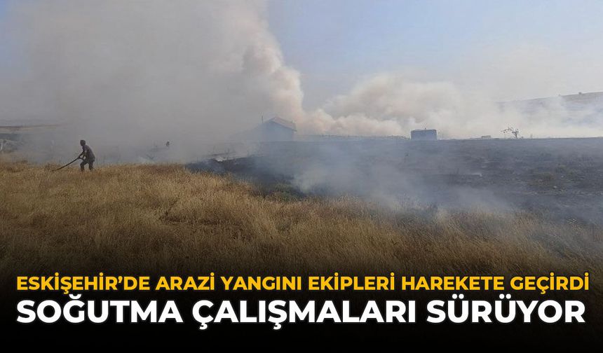Eskişehir’de Arazi Yangını Ekipleri Harekete Geçirdi: Soğutma Çalışmaları Sürüyor