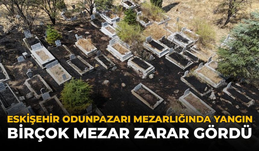 Eskişehir Odunpazarı Mezarlığında Yangın: Birçok Mezar Zarar Gördü