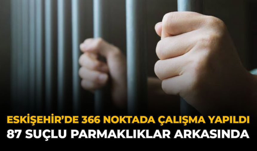 Eskişehir'de 366 Noktada Çalışma Yapıldı! 87 Suçlu Parmaklıklar Arkasında
