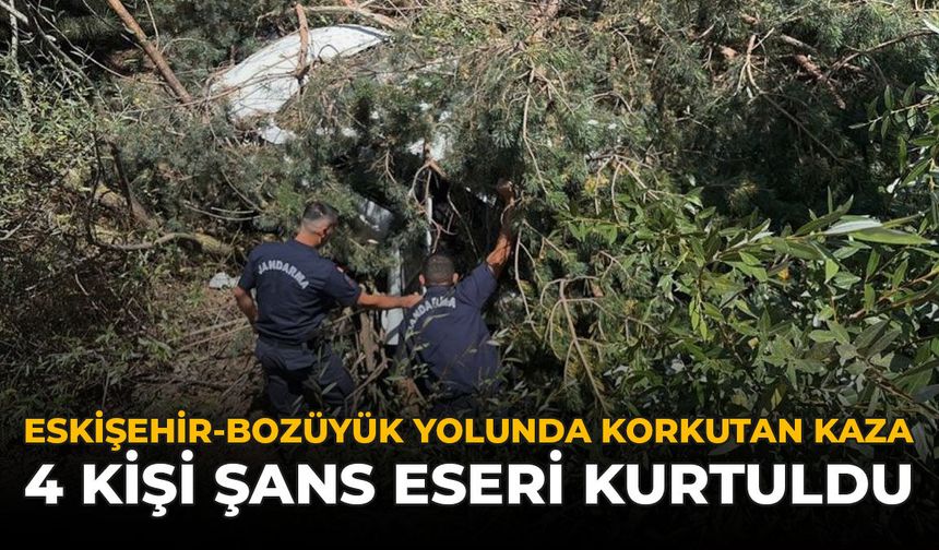 Eskişehir-Bozüyük Yolunda Korkutan Kaza: 4 Kişi Şans Eseri Kurtuldu