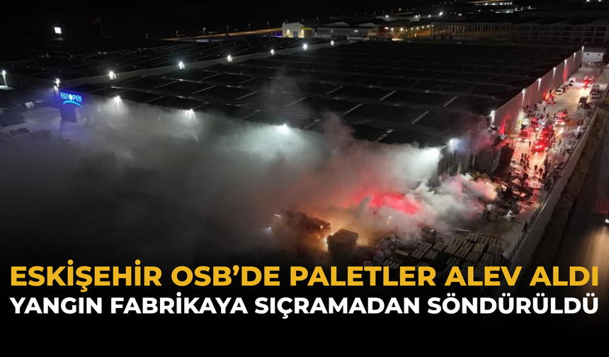 Eskişehir OSB’de Paletler Alev Aldı: Yangın Fabrikaya Sıçramadan Söndürüldü